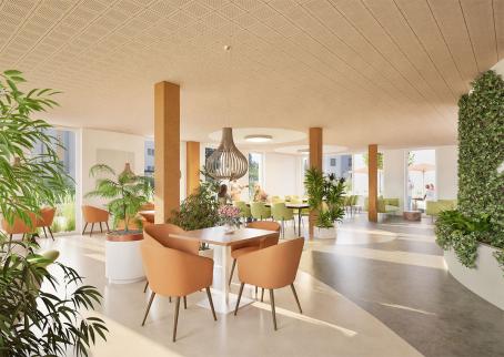 Cafe Innenansicht 3D